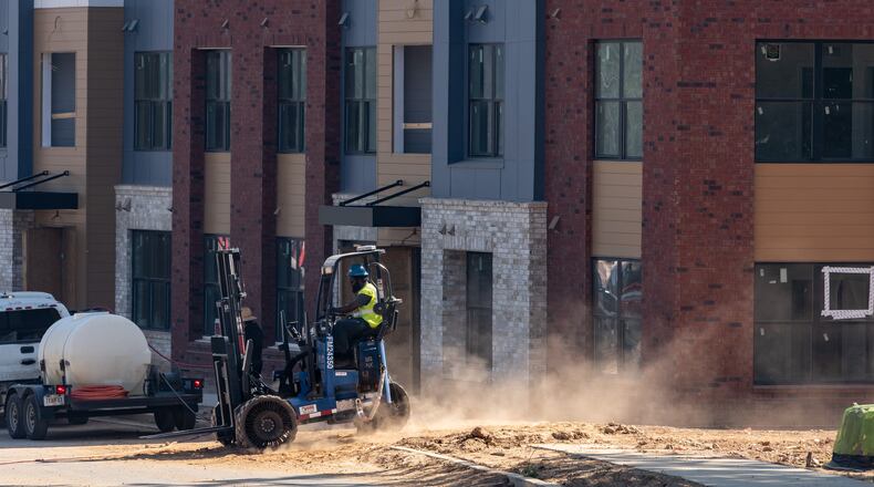 The redeveloped Bowen Homes public housing site in Atlanta will eventually include 2,000 apartments, townhomes and single-family houses. (Ben Hendren for the AJC)