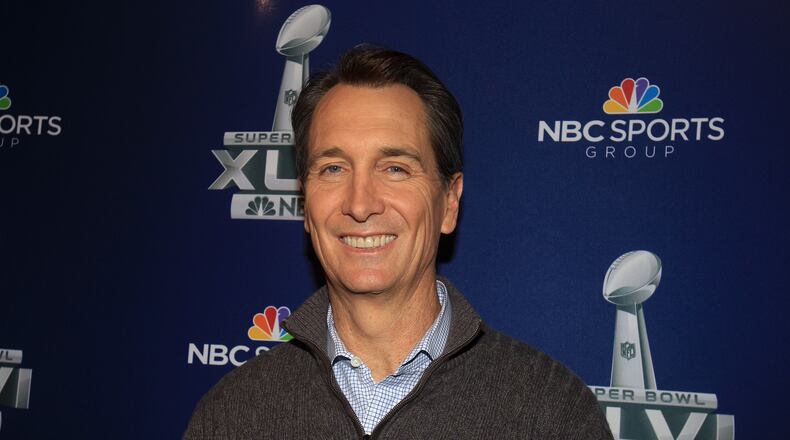 INDIANAPOLIS, IN - JANUARY 31: NBC game analyst Cris Collinsworth looks on during the Super Bowl XLVI Broadcasters Press Conference at the Super Bowl XLVI Media Canter in the J.W. Marriott Indianapolis on January 31, 2012 in Indianapolis, Indiana. (Photo by Scott Halleran/Getty Images)