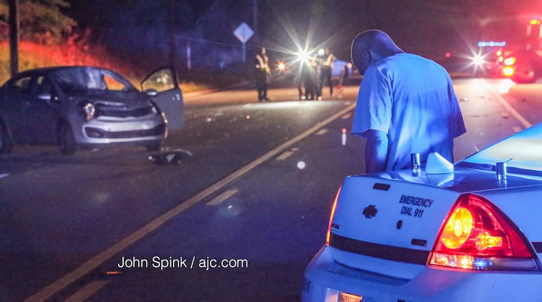 A driver was  detained after striking and killing pedestrian on Jimmy Carter Boulevard.