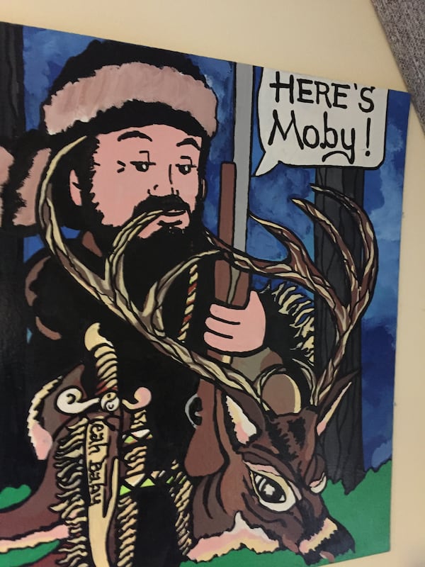 One of the many drawings on his studio wall. CREDIT: Rodney Ho/ rho@ajc.com
