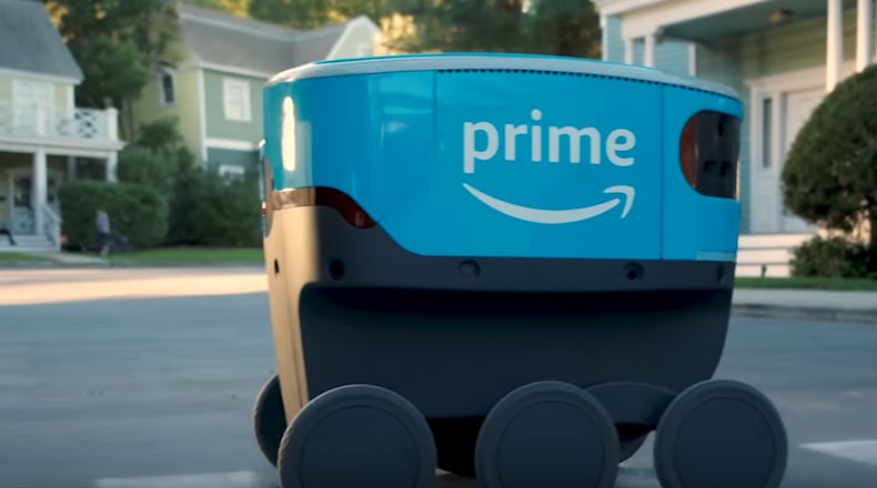 Amazon today launches a limited service in Atlanta of its sidewalk robot delivery system.