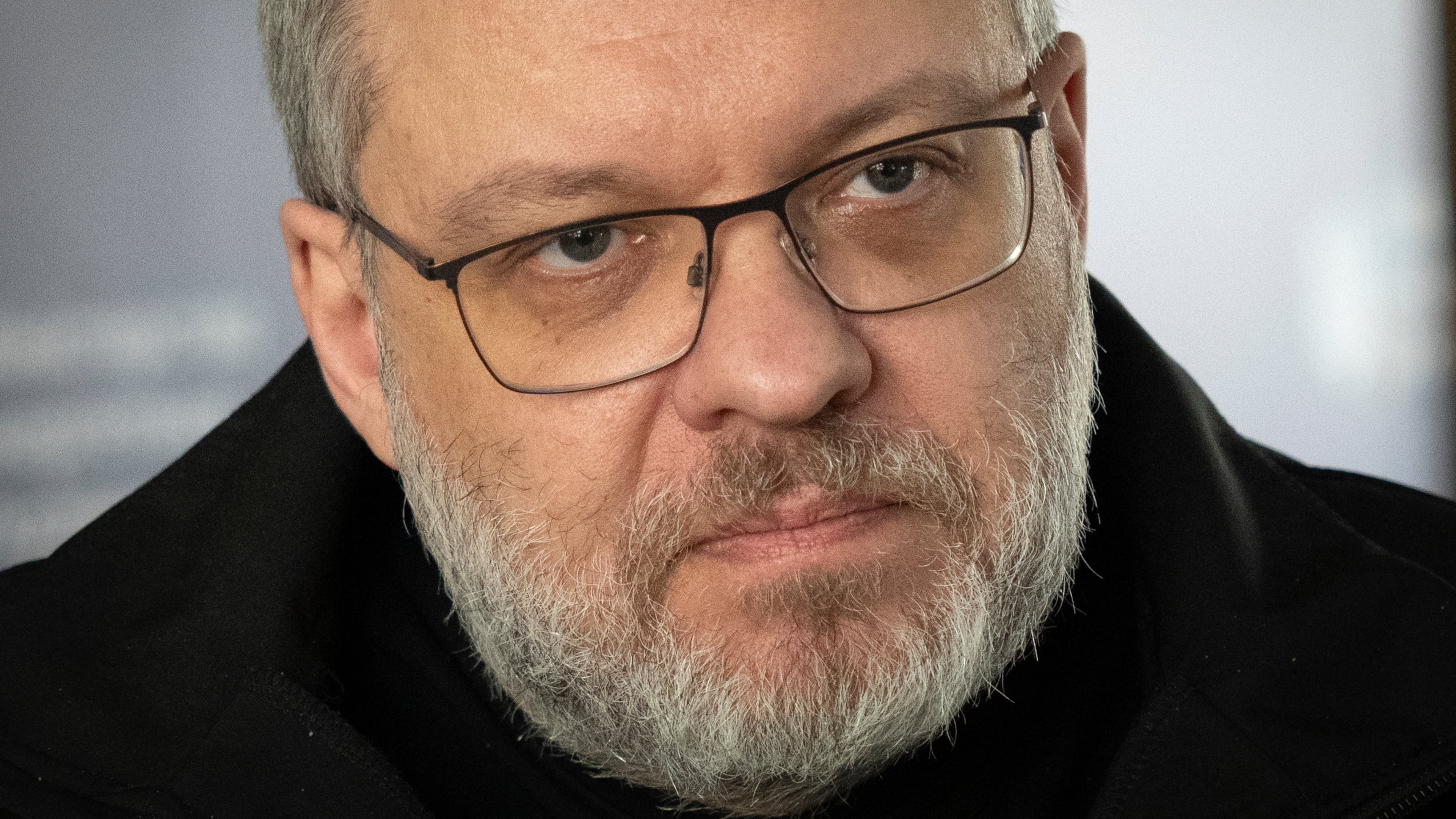 FILE - Herman Halushchenko, Ukraine's energy minister, speaks with the Associated Press during an interview in Kyiv, Ukraine, April 11, 2023. (AP Photo/Efrem Lukatsky, File)