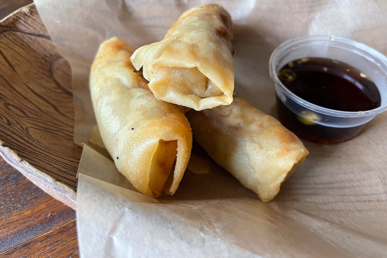 The lumpia at Estrellita, which is moving to South Downtown. (Angela Hansberger for the AJC)
