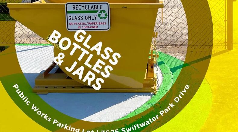 Glass bottles and jars can now be recycled Monday through Friday 7 a.m. to 5 p.m. at the Suwanee Public Works, 3625 Swiftwater Park Drive. (Courtesy City of Suwanee)