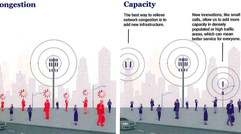 Explanatory graphic depicts a typical “small cell” installation. CROWN CASTLE