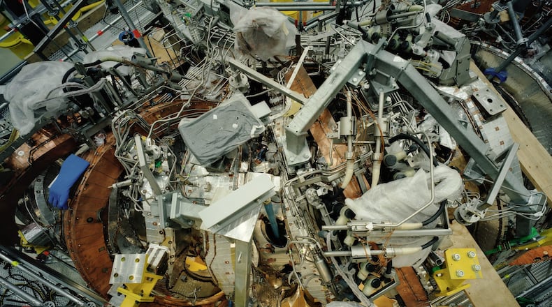 “Stellarator Wendelstein 7-x Detail, Max Planck IPP, Grelfswald,” by German photographer Thomas Struth. CONTRIBUTED BY THOMAS STRUTH
