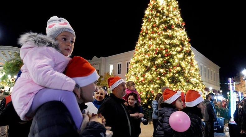 Revelers enjoy a past Mall of Georgia holiday celebration.