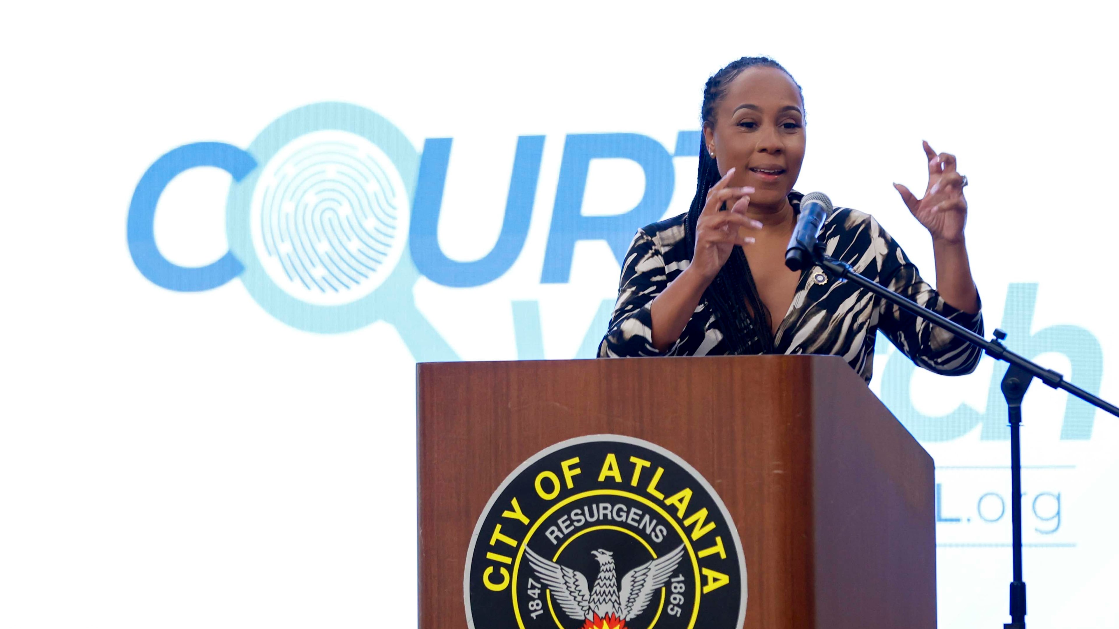 Fulton County District Attorney Fani Willis has agreed to testify next month before a Senate investigatory committee, the panel’s leaders said Friday.
(Miguel Martinez/AJC)