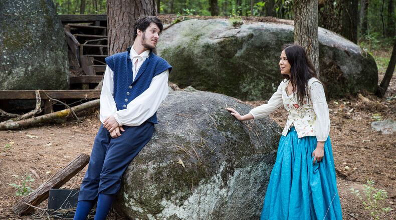 Micah Patterson and Kaley Morrison star in "The True Story of Pocahontas" at Serenbe Playhouse from the summer of 2019. The show’s director, Tara Moses, is among the voices criticizing the Serenbe Playhouse for racist and insensitive attitudes. CONTRIBUTED: SERENBE PLAYHOUSE
