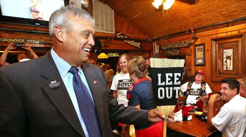 Mike Boyce ran successfully against incumbent Chairman Tim Lee after Lee struck a controversial deal to use public dollars to lure the Atlanta Braves to Cobb. Curtis Compton /ccompton@ajc.com