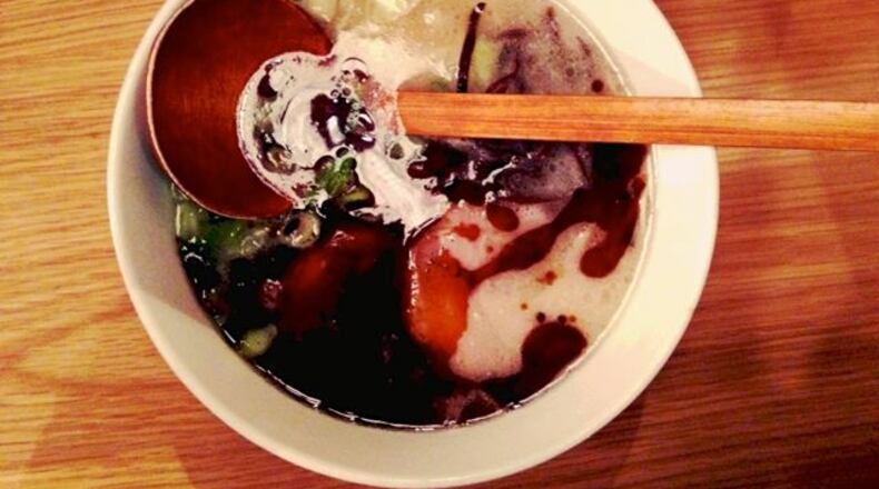 Spicy black garlic ramen from Hide-Chan