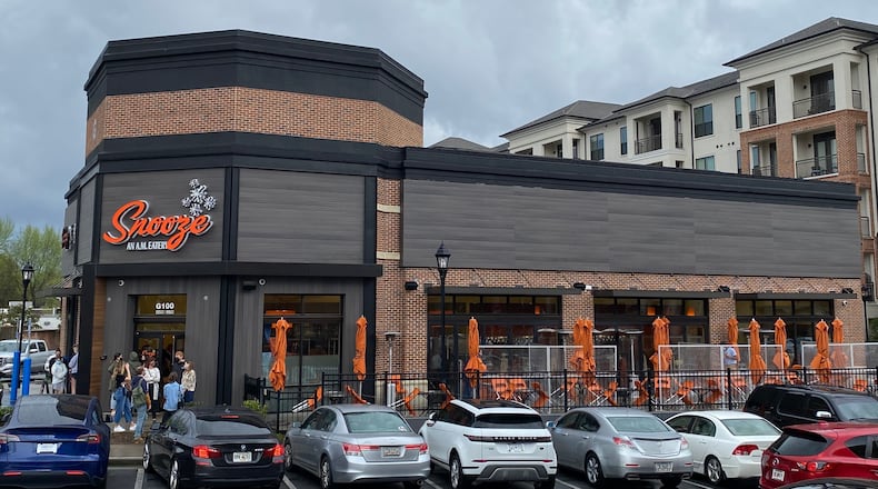 Colorado-based breakfast eatery Snooze opened its first Georgia location on Roswell Road in February. Ligaya Figueras/ligaya.figueras@ajc.com