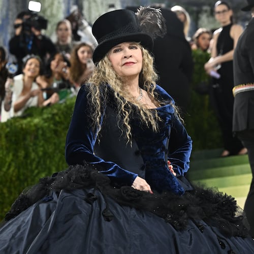 Stevie Nicks arrives at the Metropolitan Museum of Art's Costume Institute benefit gala celebrating the opening of the "Costume Art" exhibition on Monday, May 4, 2026, in New York. (Evan Agostini/AP)