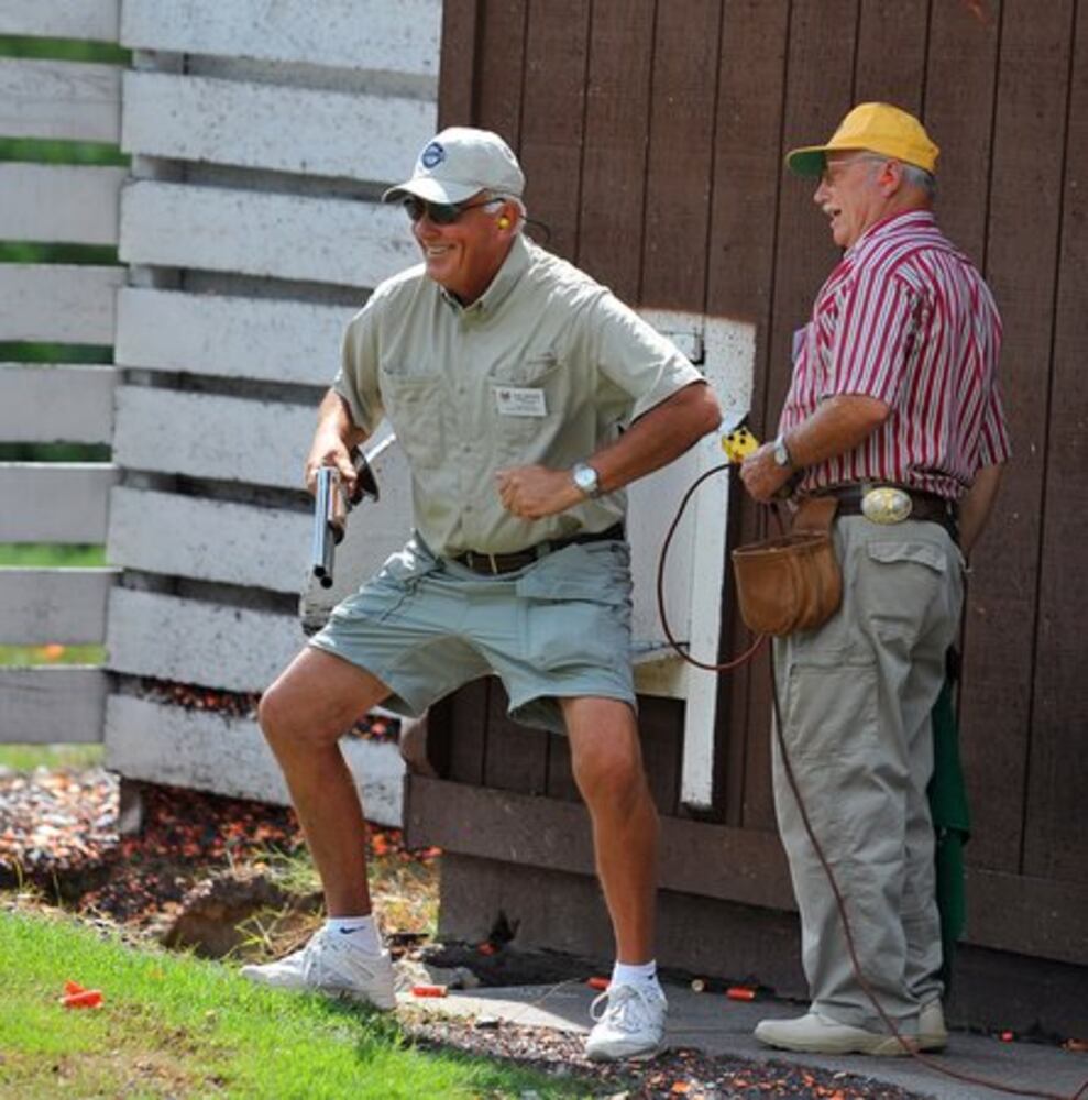 War veterans paired with celebrities for skeet shooting