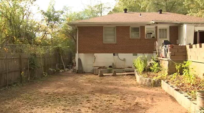 A man dug up a skull Friday on Elsinore Street, East Point police Capt. Cliff Chandler said. (Credit: Channel 2 Action News)