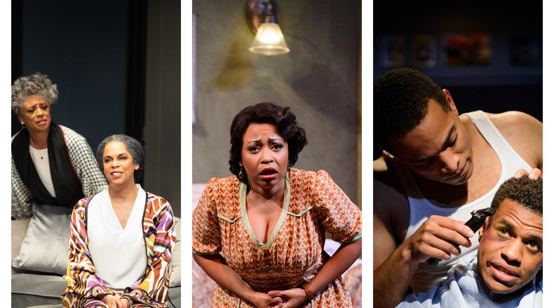 From left, scenes from, "Angry, Raucous and Shamelessly Gorgeous" by Pearl Cleage; "By the Way, Meet Vera Stark," by Lynn Nottage; "Choir Boy" by Tarell Alvin McCraney