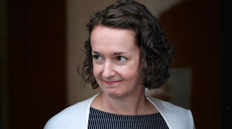 EDINBURGH, SCOTLAND - SEPTEMBER 14: Nurse Pauline Cafferkey stands outside the Nursing and Midwifery Council following a hearing on September 14, 2016 in Edinburgh, Scotland. Scottish nurse who survived Ebola has been cleared of misconduct charges by the Nursing and Midwifery Council ,Pauline Cafferkey, was infected while working in Sierra Leone in 2014. (Photo by Jeff J Mitchell/Getty Images)