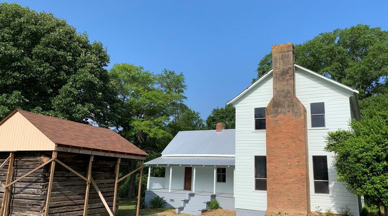 The restoration of the old farmhouse was completed earlier this year.