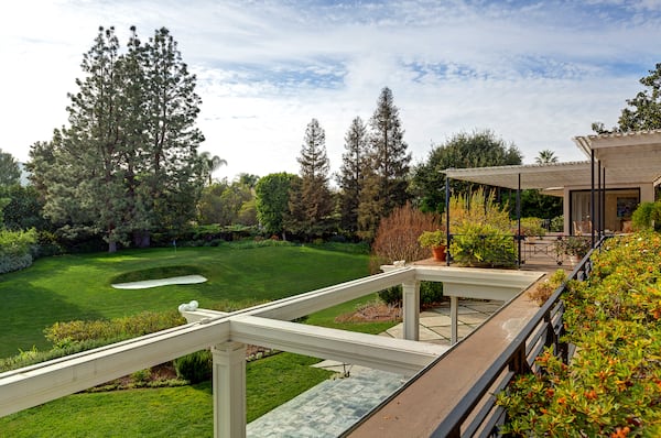 The Bob and Dolores Hope estate in Toluca Lake sits on a little over five acres of grounds with multiple structures, a swimming pool and a one-hole golf course. (Erik Grammer)