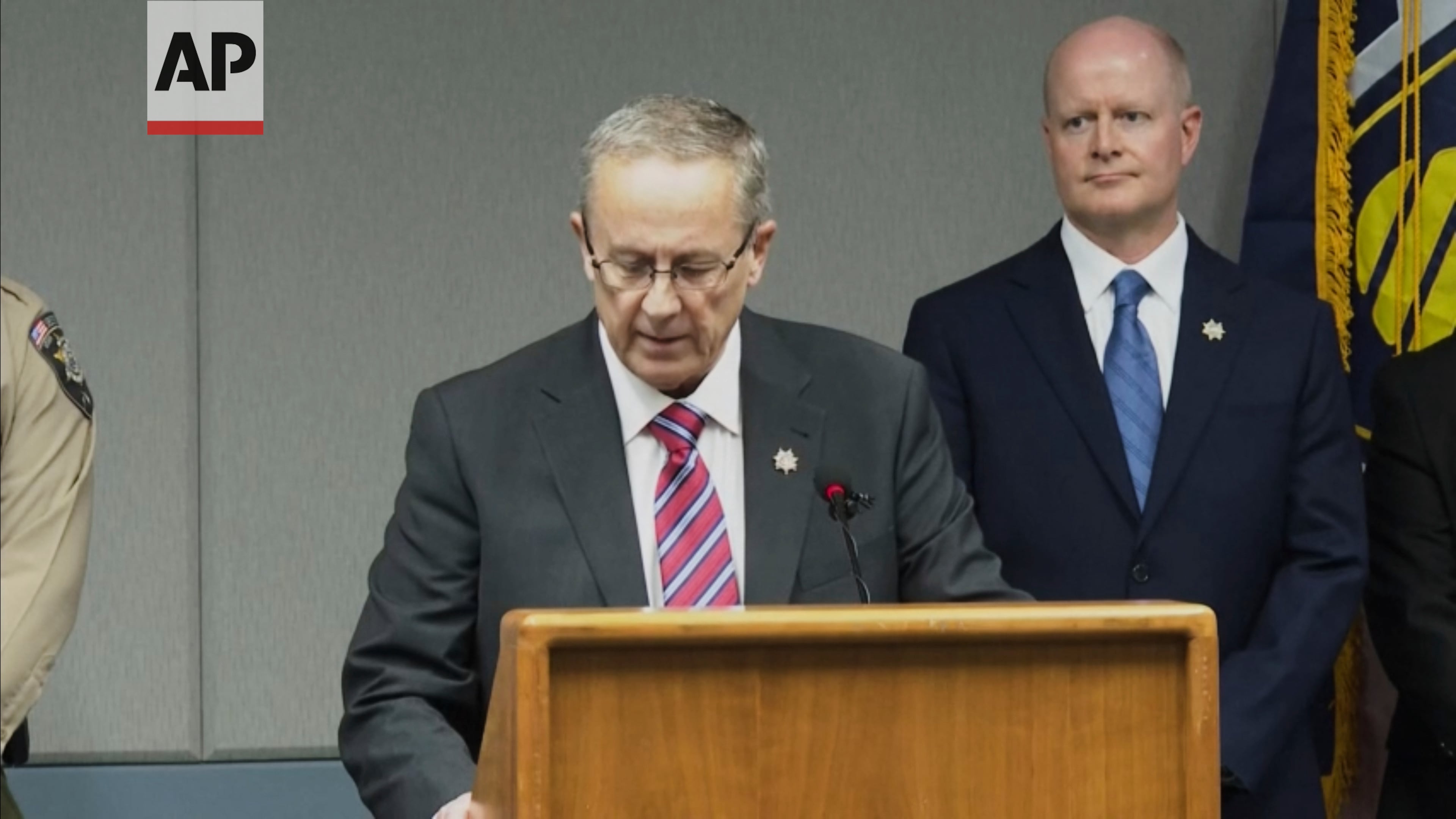 Utah County Attorney Jeff Gray holds a news conference after prosecutors file charges against Tyler James Robinson, the suspect in the fatal shooting of conservative activist Charlie Kirk, on Tuesday, Sept. 16, 2025 in Provo, Utah. (AP Photo)