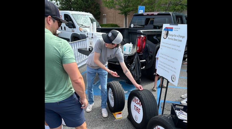 The Road Ready Foundation aims to have motorists properly care for their tires. The foundation was created in 2023 by the family of a Marietta teenager who was killed in an accident. The vehicle's tires virtually had no tread, his family said. (Courtesy of the Road Ready Foundation)