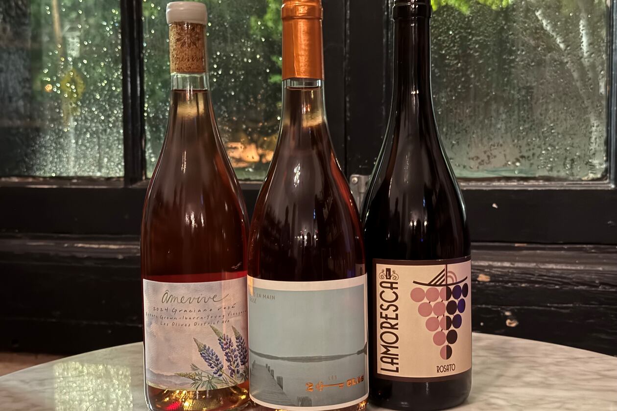 These deep-hued, complex rosés shine with food and offer a nice drinking experience as summer weather gives way to fall. (Krista Slater for The Atlanta Journal-Constitution)