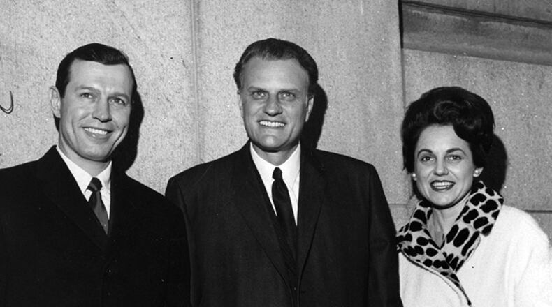 Mayor Massell, Lt. Gov. Carl Sanders, Billy Graham, Betty Sanders. (Photo and caption were provided by Buckhead Coalition Inc) Personal Journey of Sam Massell, former Atlanta mayor (1970-1974), realtor, travel advisor, and president of Buckhead Coalition.
