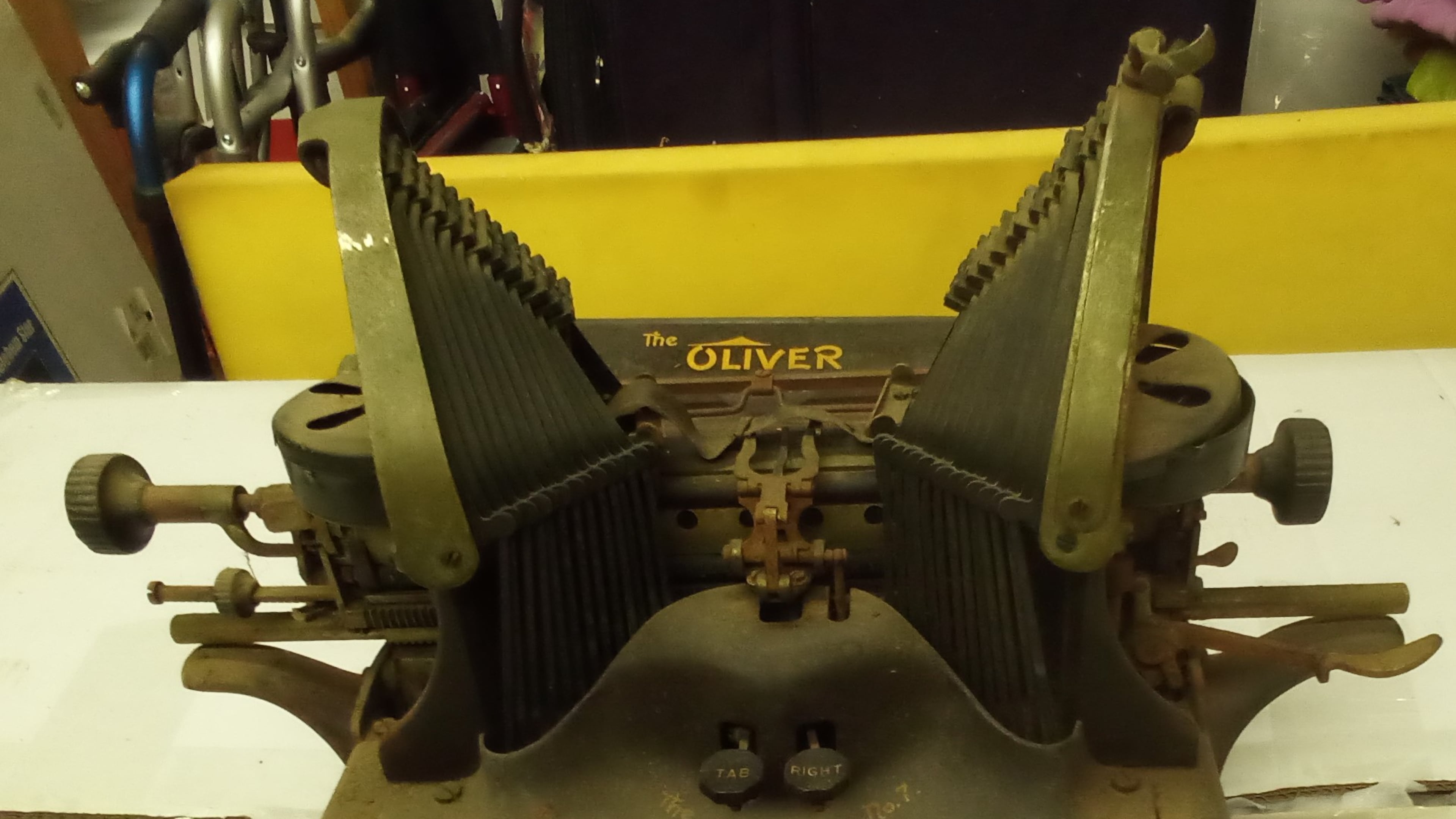 The Rev. Thomas Oliver invented the "batwing" typewriter in the late 1800s. (Courtesy JP Schoemer)