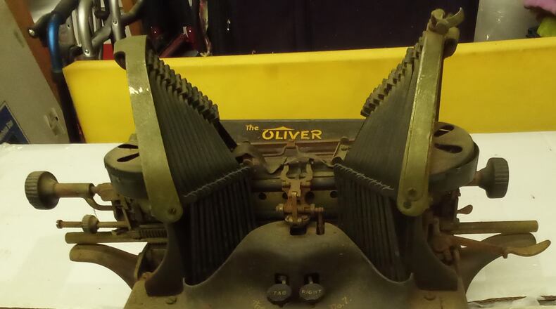 The Rev. Thomas Oliver invented the "batwing" typewriter in the late 1800s. (Courtesy JP Schoemer)