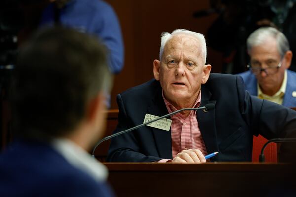 State Rep. Gary Richardson, R-Evans, speaks during a committee hearing earlier this week. (Arvin Temkar/AJC)