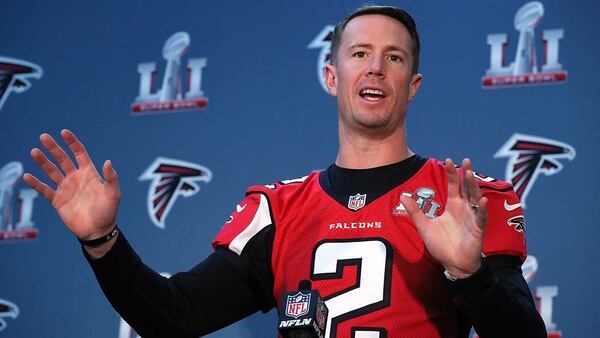 Falcons quarterback Matt Ryan was named NFL MVP for the 2016 season. He led the franchise to its second NFC championship, defeating the Packers in the title game, the final game at the Georgia Dome. Ryan is now president of the Falcons. (Curtis Compton/AJC)