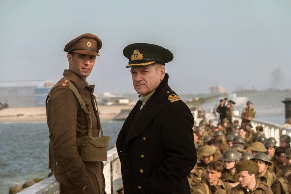 James D’Arcy, left, and Kenneth Branagh star in “Dunkirk.” Contributed by Melissa Sue Gordon/Warner Bros. Pictures