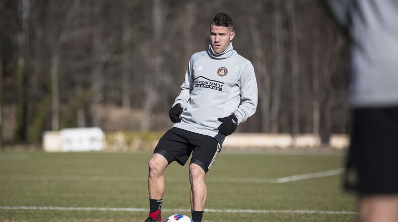Greg Garza trains with Atlanta United last week. (Eric Rossitch / Atlanta United)
