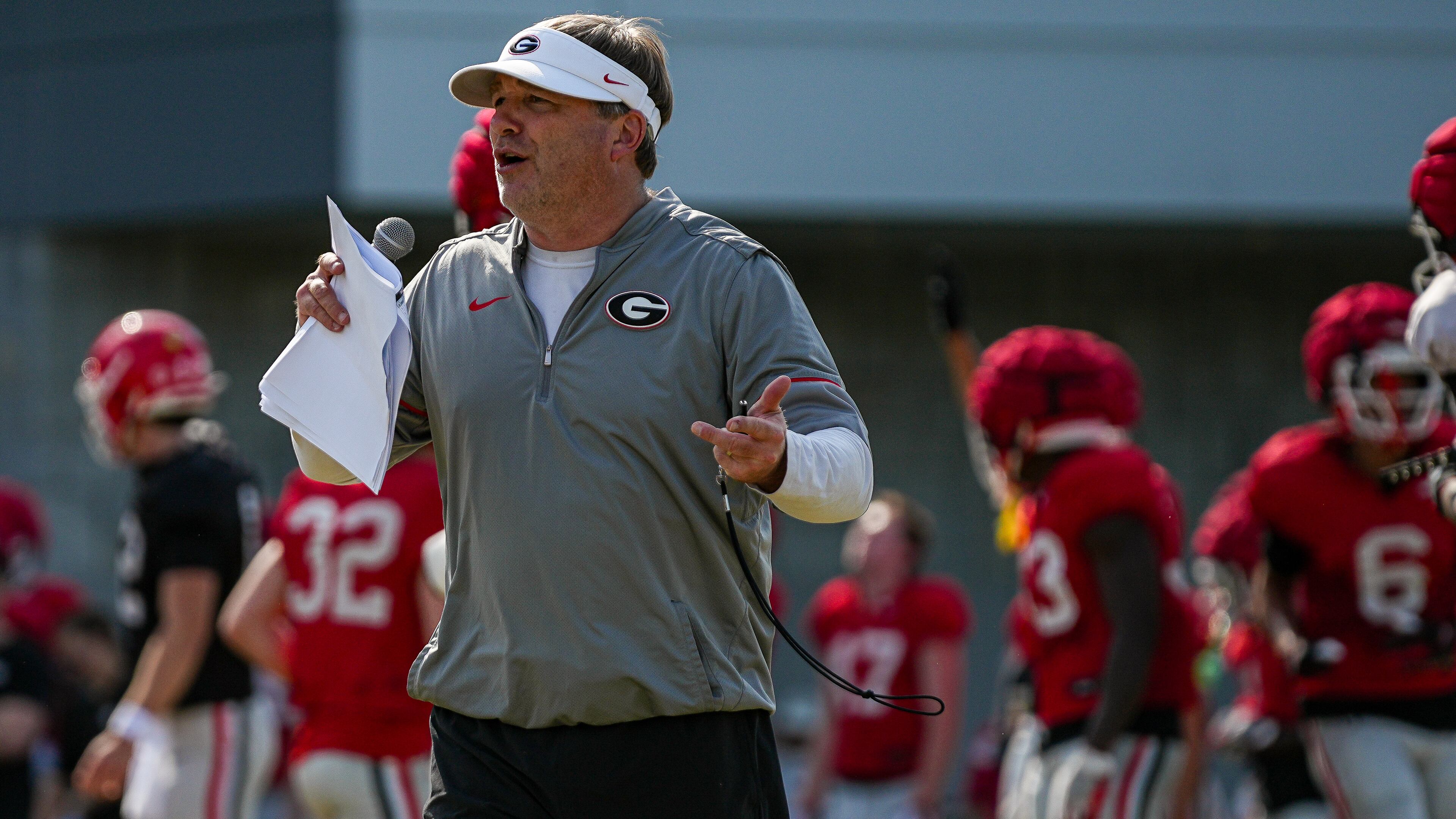 “I want to see improvement, I want to see buy-in," says Georgia head coach Kirby Smart. It’s a culture thing. It’s like, you get what you demand, and we’re going to demand that we stop it and that we’re able to do it and run it.” (Tony Walsh/UGAAA)