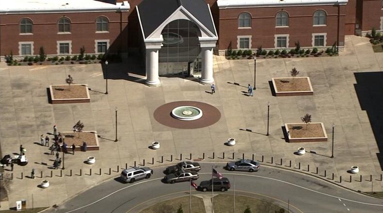 An artist’s rendering shows the Paulding County Government Complex which will have two new entrances. AJC file photo