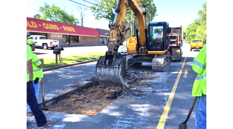 Crews are repairing and deep-patching deteriorated asphalt along Ga. 108 in northwest Cherokee County. GEORGIA DEPARTMENT OF TRANSPORTATION