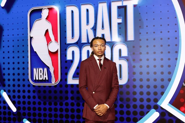 New Atlanta Hawks point guard Kingston Flemings, who usually looks much happier than this. (Adam Hunger/AP)