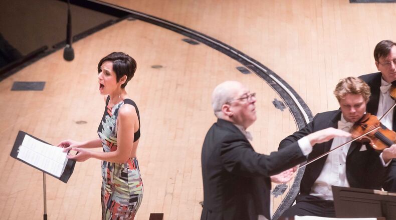 Mezzo-soprano Kelley O’Connor performs Michael Kurth’s “Miserere” with the Atlanta Symphony Orchestra and Chamber Chorus. CONTRIBUTED BY JEFF ROFFMAN