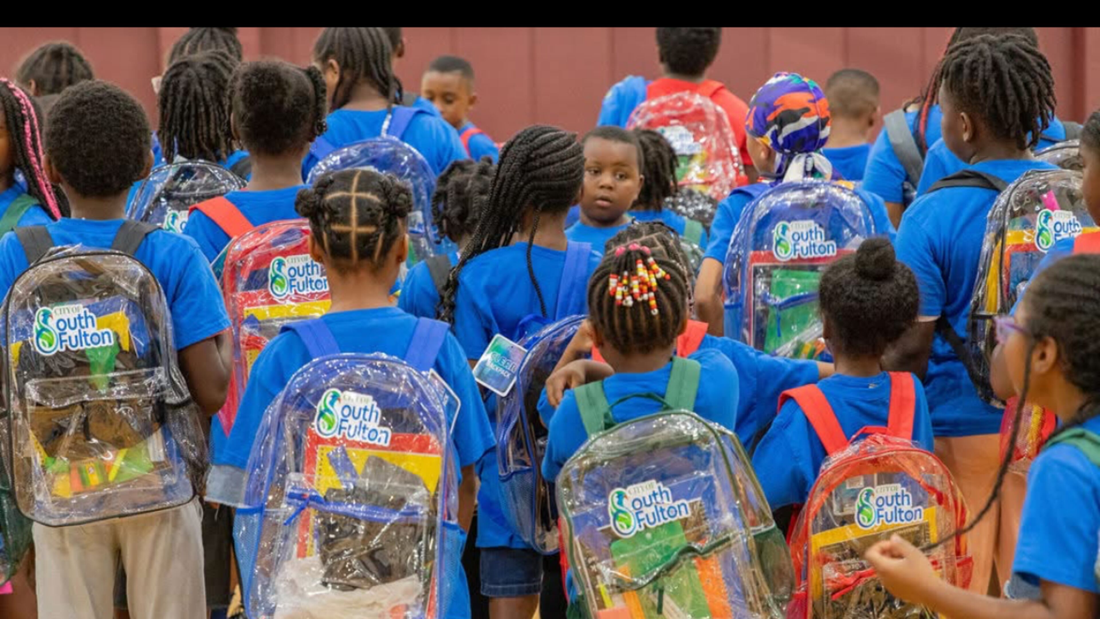 Children who participated in the city of South Fulton's summer camp last year received backpacks containing school supplies. (Courtesy of Councilwoman Helen Willis)