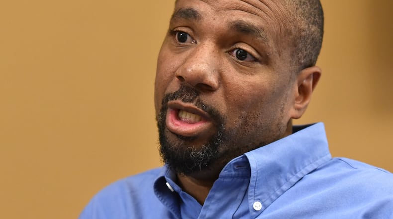 December 16, 2016 Atlanta - Larry Johnson, counselor with Chris 180 and foster parent, speaks at Chris 180 main office in Atlanta on Friday, December 16, 2016. Georgia has seen the most dramatic increase in foster children in the nation. The number of foster kids in the system has skyrocketed from 7,600 in 2013 to 13,266 presently, a 75 percent increase. Meanwhile, the system is struggling with a significant shortage of foster homes. That means kids get placed far away from their families, homes and schools, which makes it tougher on the kid and tougher for the system to eventually reunite the child with their family. HYOSUB SHIN / HSHIN@AJC.COM