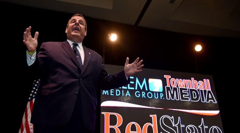 New Jersey Governor Chris Christie speaks during the RedState Gathering in Buckhead Friday August 7, 2015. Christie said Republicans need to embrace their pro-life choice and not run from it. The two day event will feature Republican presidential hopefuls speaking at the Intercontinental Buckhead on Peachtree Road. BRANT SANDERLIN/BSANDERLIN@AJC.COM