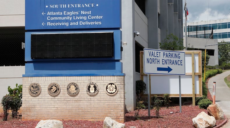 The south entrance to the Atlanta VA Medical Center, located on Clairmont Road in Decatur. File photo. Bob Andres / bandres@ajc.com