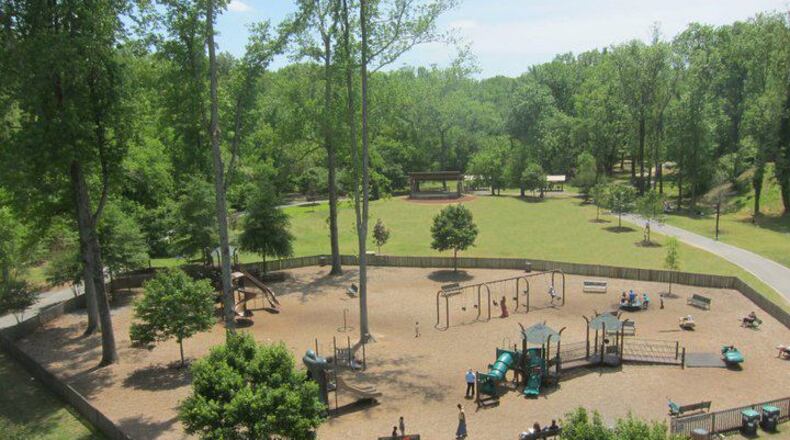 Playground safety material will be replenished or replaced at 24 Cobb County parks, including this one at East Cobb Park. Courtesy of Friends for the East Cobb Park