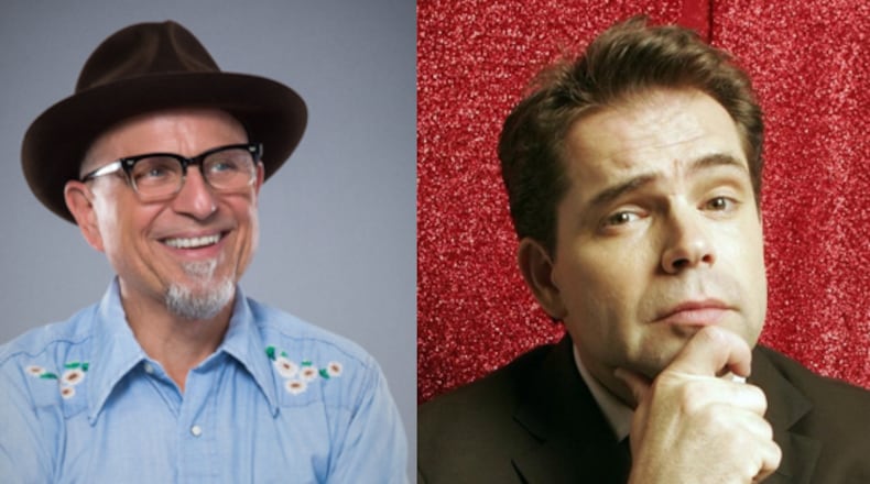 Bobcat Goldthwait (left) and Dana Gould