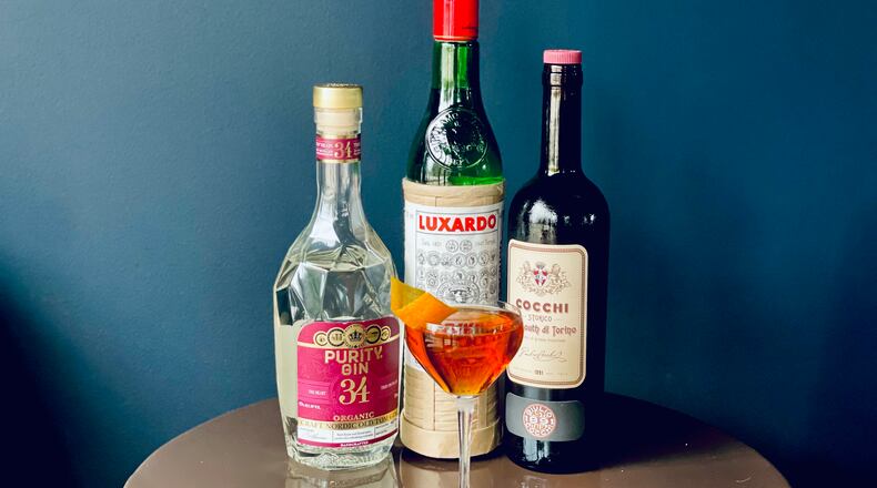 The Martinez is considered a bridge between the martini and the Manhattan. Krista Slater for The Atlanta Journal-Constitution