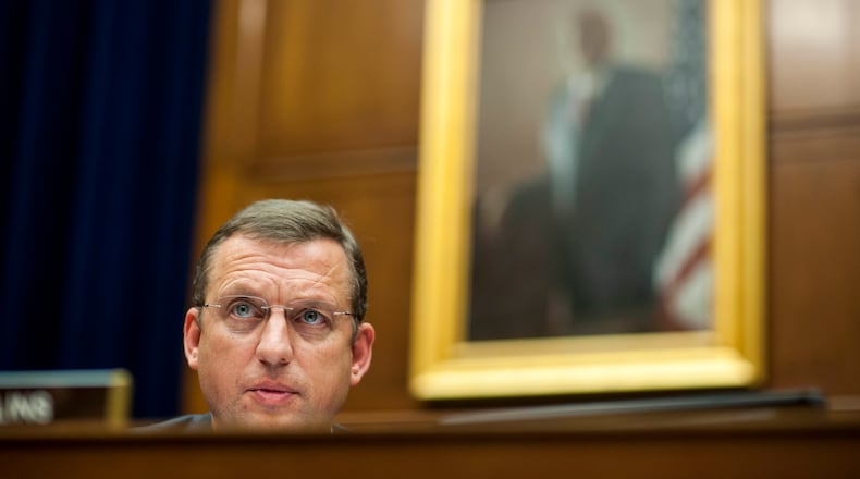 Photo by Matt Roth Representative Doug Collins, R-Ga., addresses the witnesses at a House Committee on Oversight and Government Reform hearing on new testimony from whistleblowers on the Benghazi attack at the Rayburn House Office Building in Washington, D.C. on Wednesday, May 08, 2013. Rep. Doug Collins, R-Gainesville, in 2013. (AJC file)