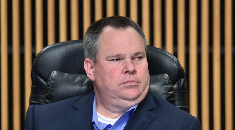 February 19, 2019 Lawrenceville - Tommy Hunter during the Gwinnett County Board of Commissioners meeting at Gwinnett Justice and Administration Center on Tuesday, February 19, 2019. HYOSUB SHIN / HSHIN@AJC.COM