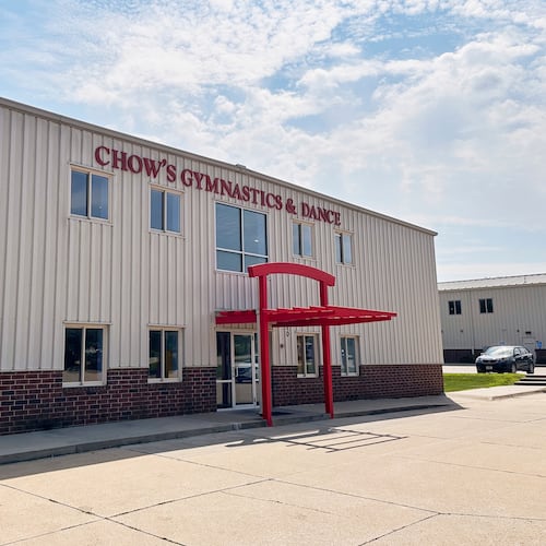 FILE - The Chow's Gymnastics & Dance Institute is seen Aug. 4, 2025, in West Des Moines, Iowa. (AP Photo/Scott McFetridge, File)