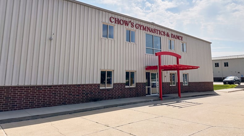 FILE - The Chow's Gymnastics & Dance Institute is seen Aug. 4, 2025, in West Des Moines, Iowa. (AP Photo/Scott McFetridge, File)