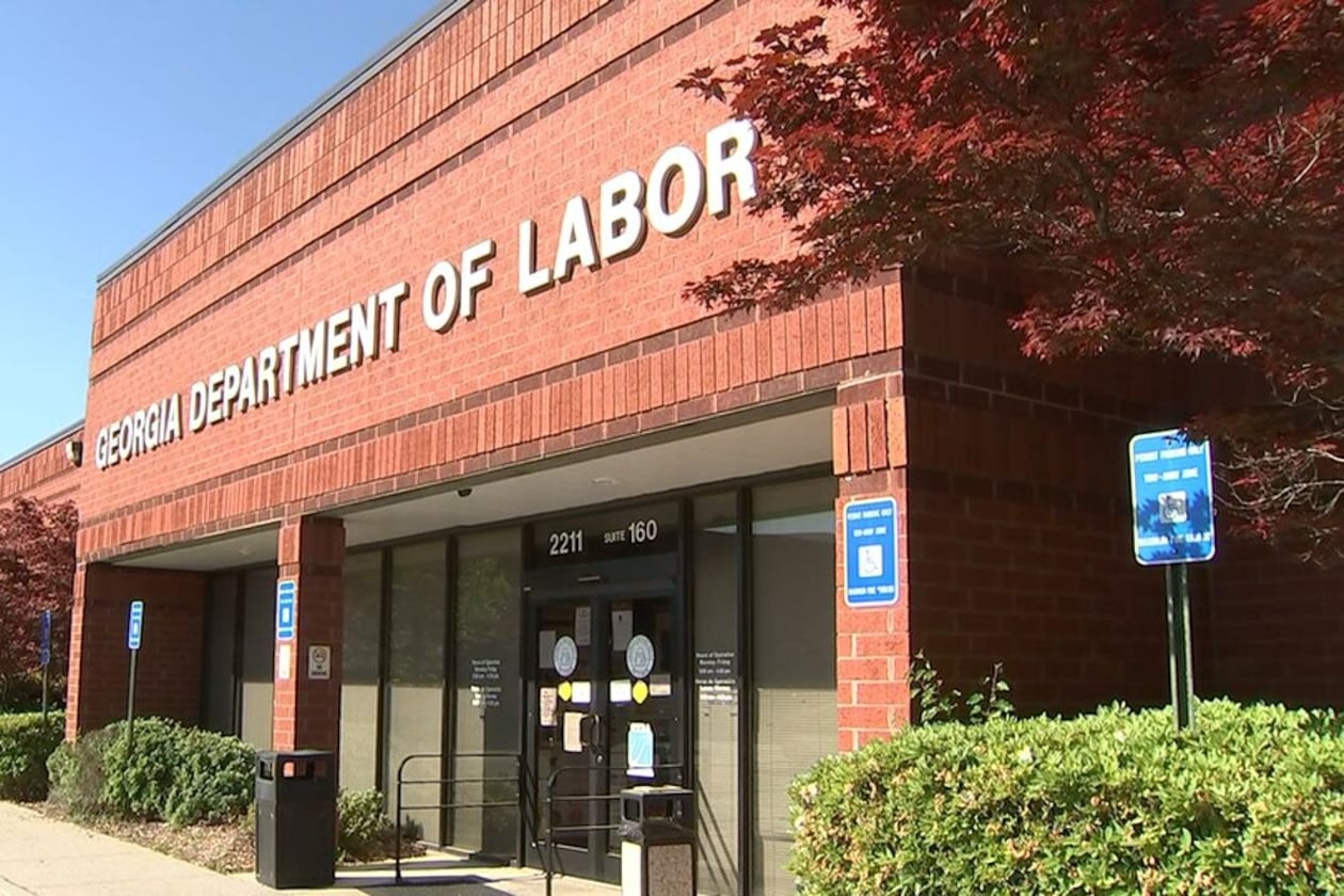 In addition to a falling unemployment rate, the number of initial unemployment claims is also down. (Courtesy of Georgia Department of Labor)